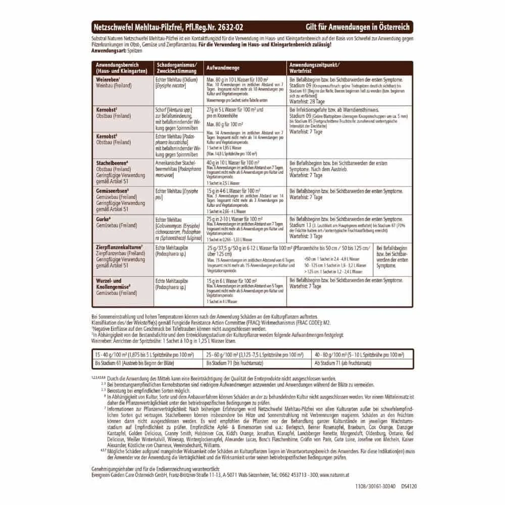 Naturen Bio Netzschwefel Mehltau-Pilzfrei 60g Faltschachtel mit Sachets-0