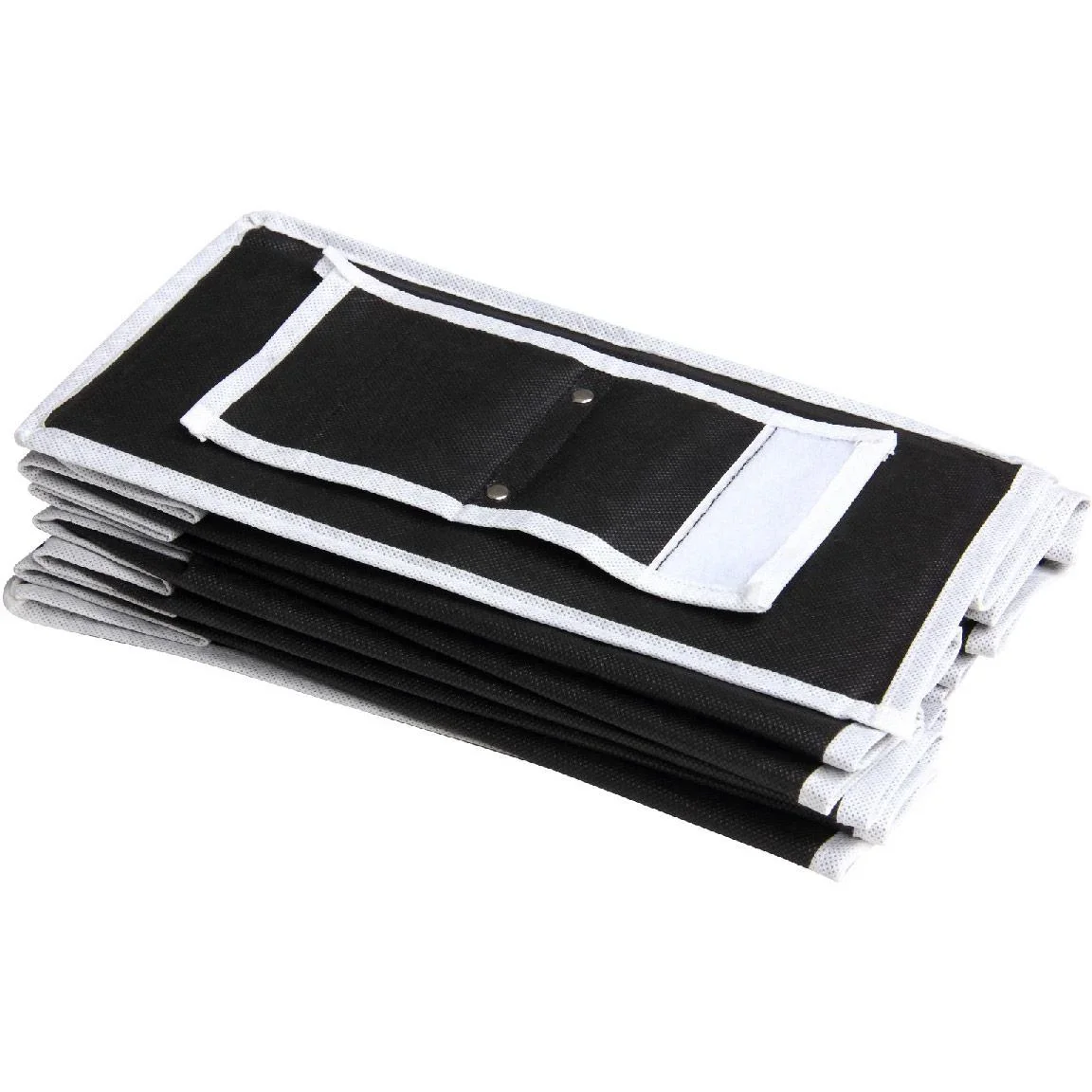 2x Garderobenbügel mit 6 Fächern in schwarz/weiß - 0