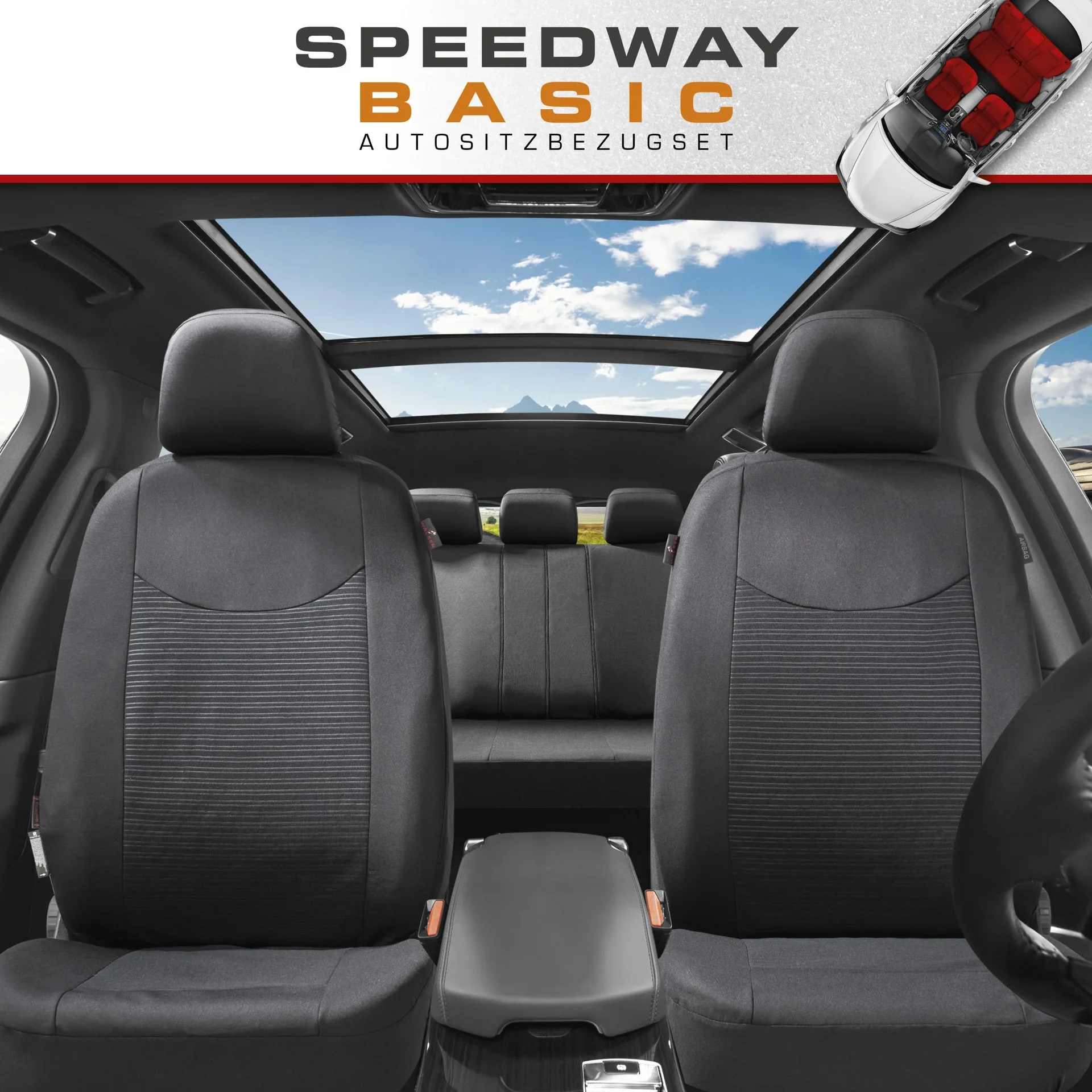 Auto Sitzbezug "SPEEDWAY" - Komplett-Set - 3