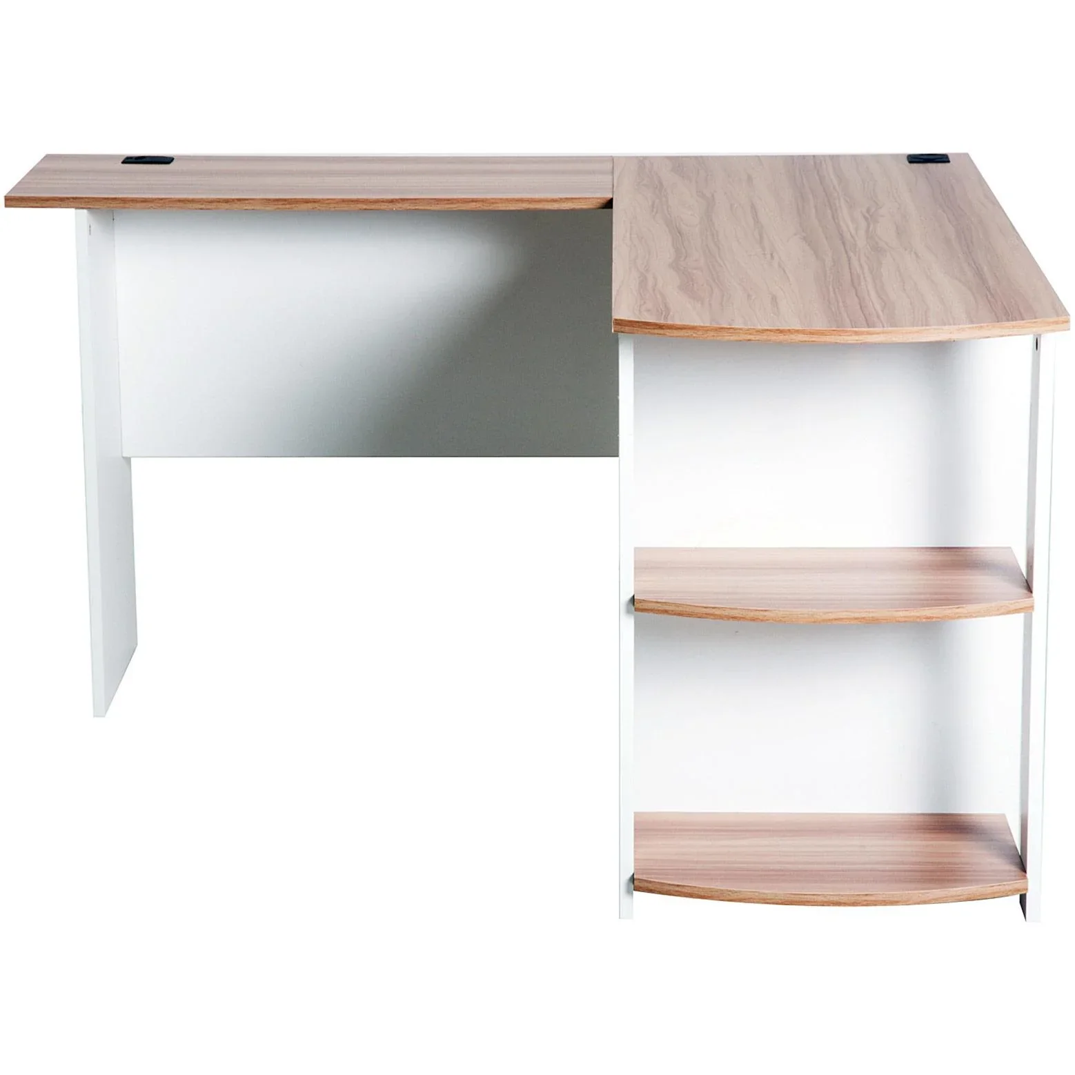 Eckschreibtisch Schreibtisch Staufach Walnuss L136 x B130 x H72cm - 0