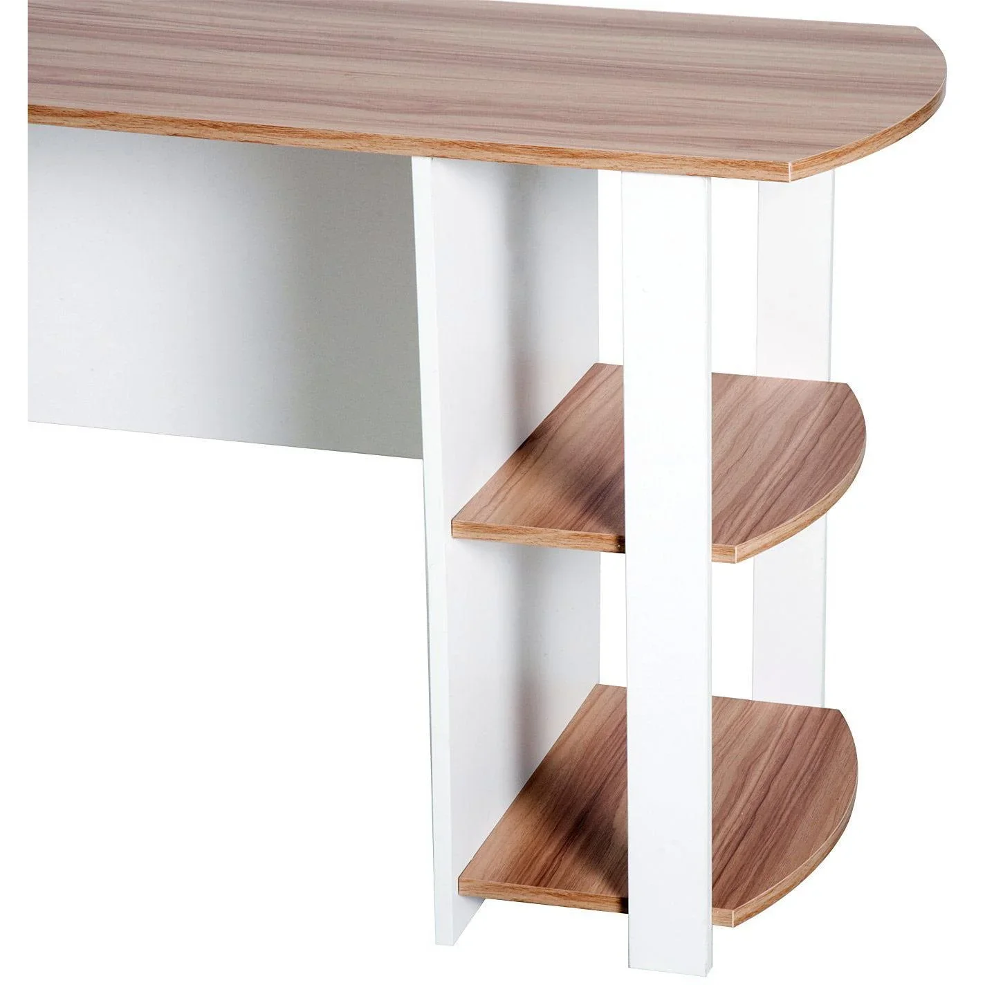 Eckschreibtisch Schreibtisch Staufach Walnuss L136 x B130 x H72cm - 3