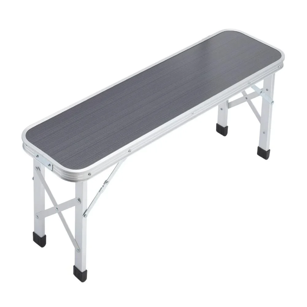 Campingbank 3 Stück grau Aluminium klappbar - 0