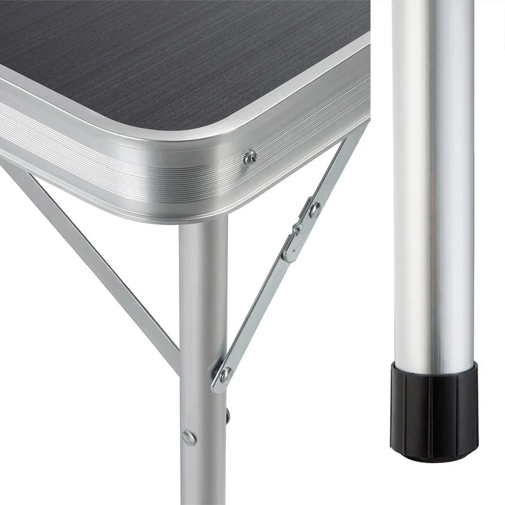 Campingbank 3 Stück grau Aluminium klappbar - 5