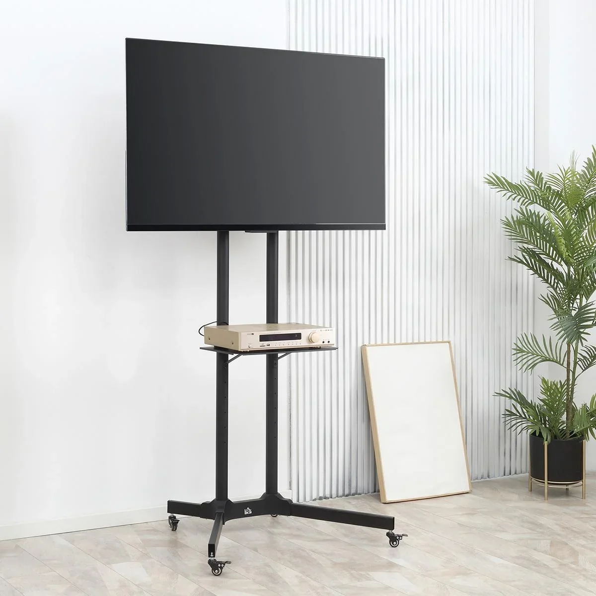 TV-Ständer mit Rollen 85,5 cm x 73 cm x 170 cm - 1