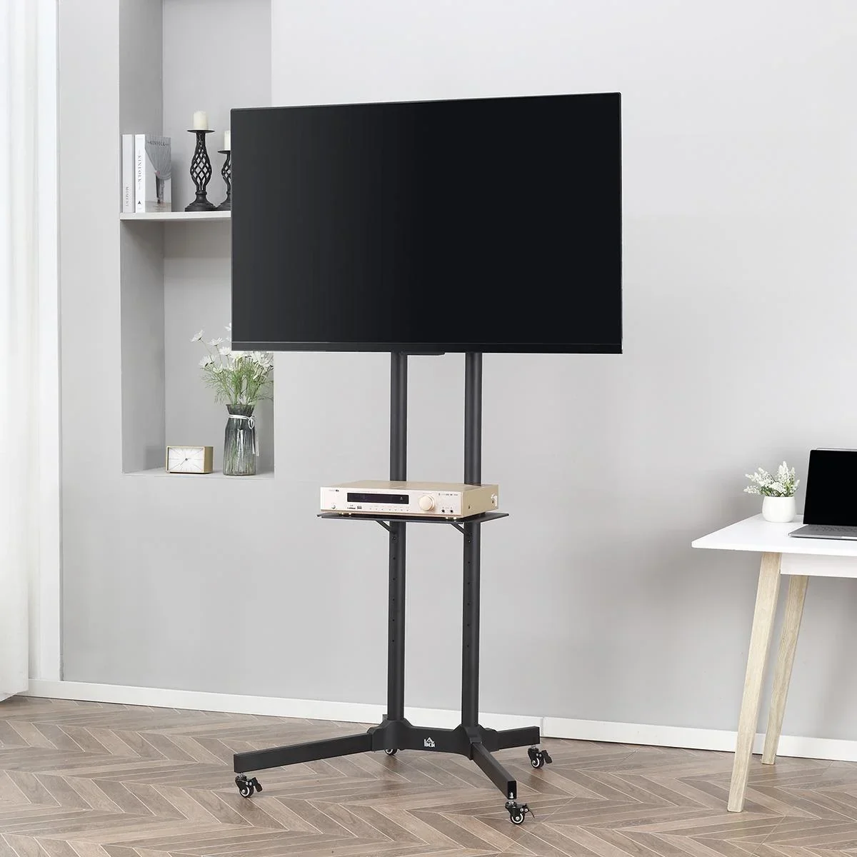 TV-Ständer mit Rollen 85,5 cm x 73 cm x 170 cm - 2