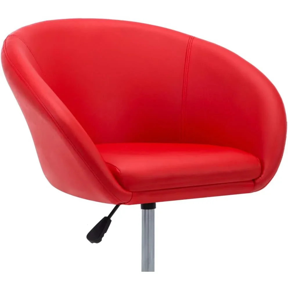 Esszimmerstuhl drehbar Kunstleder rot - 2