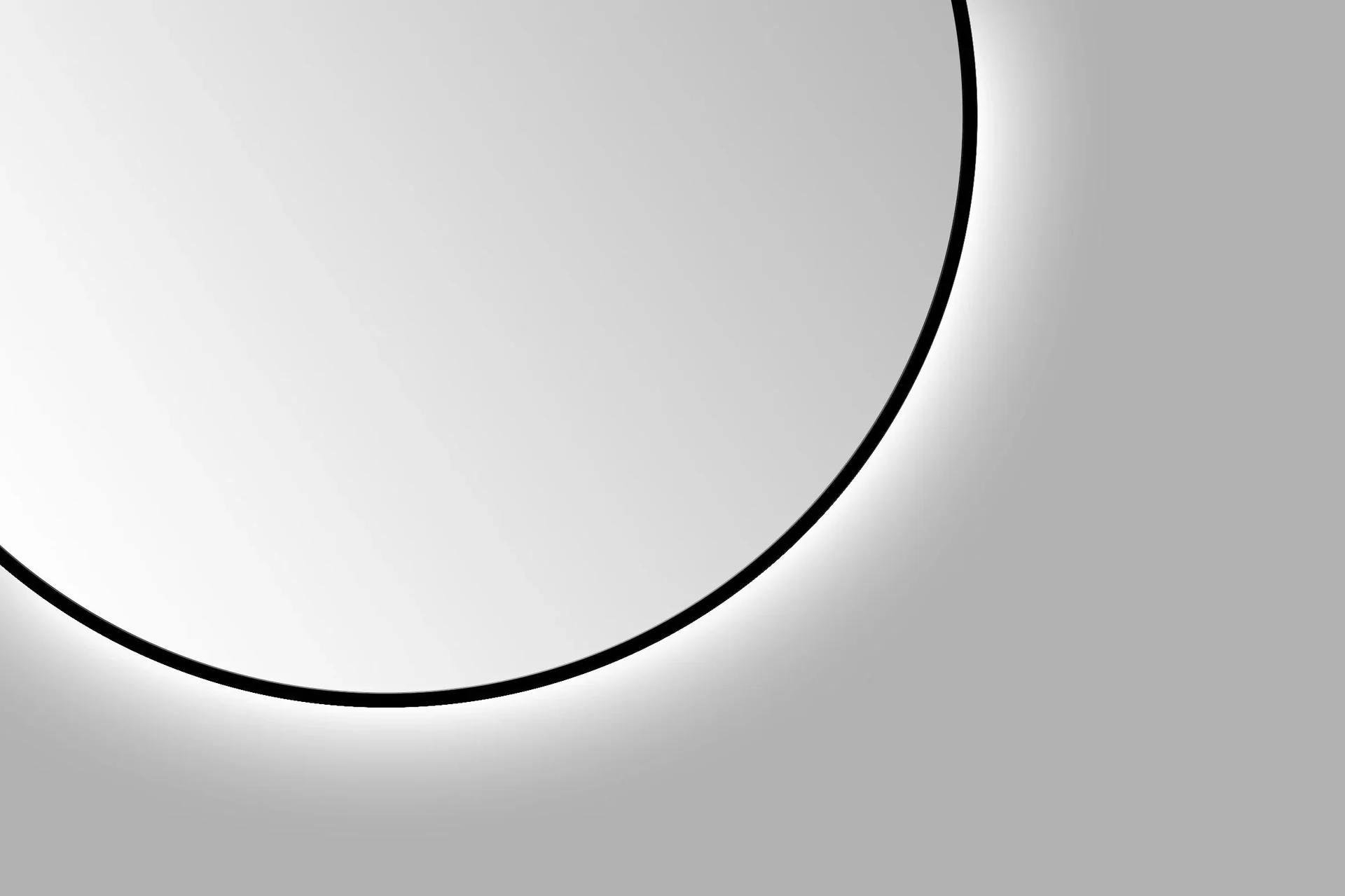 Dekorativer Wandspiegel "Black OROS" - Light mit indirekter LED Beleuchtung Ø 100 cm - 0