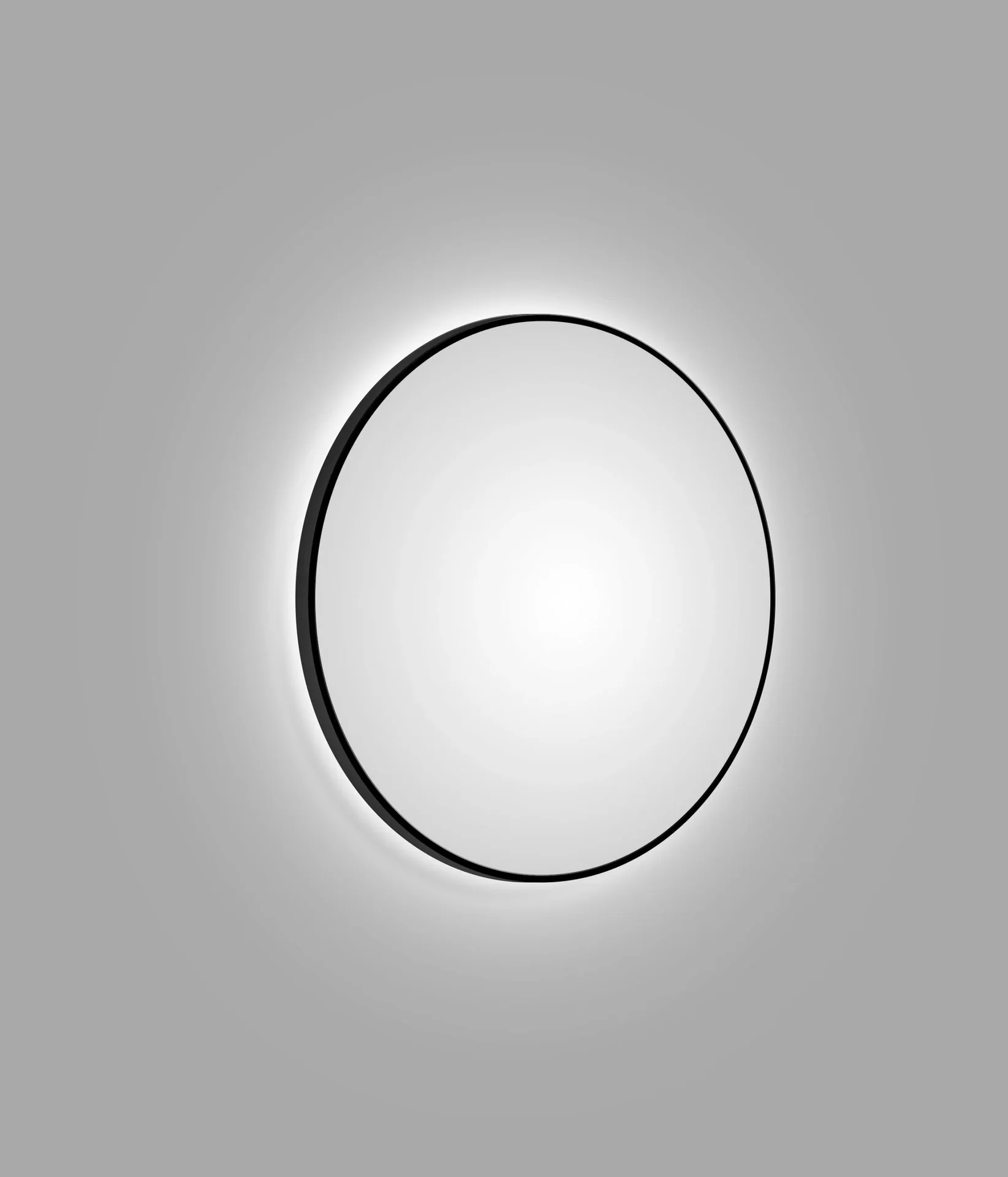 Dekorativer Wandspiegel "Black OROS" - Light mit indirekter LED Beleuchtung Ø 100 cm - 1