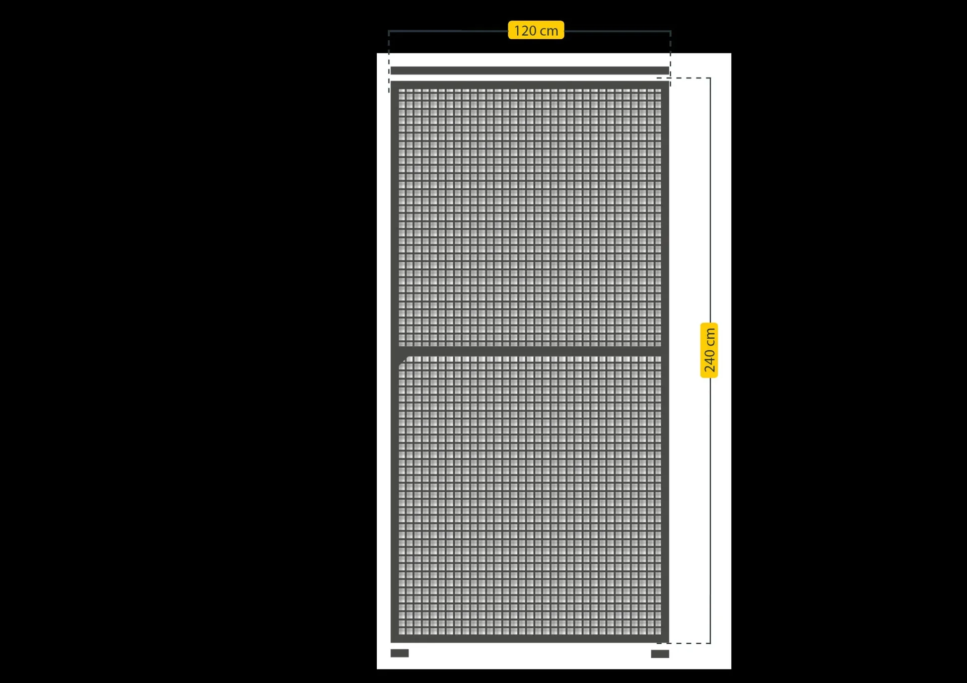 Fliegengitter-Schiebetür, Farbe anthrazit, 120 x 240 cm - 1