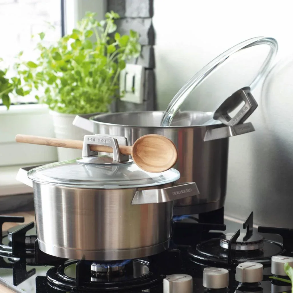 Mehrzer Premium - Hoher Kochtopf mit Deckel - 24 cm - Edelstahl - 0
