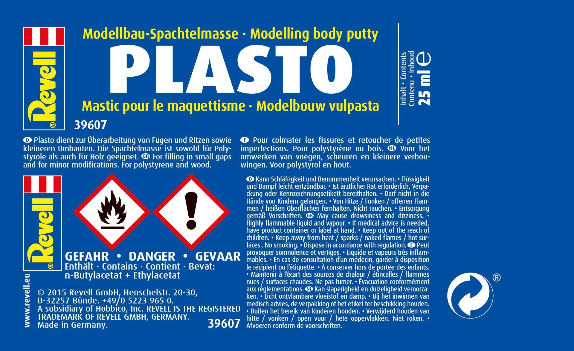 Plasto Spachtelmasse, 25ml - 0