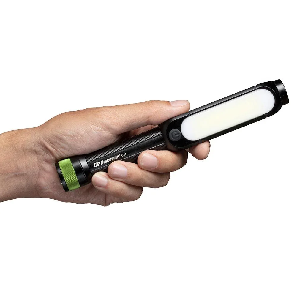 DISCOVERY Clip Arbeitsleuchte mit seitlicher COB Lichtleiste, Magnetbefestigung, 4 Leuchtmodi 550 Lumen, IPX4 - 10