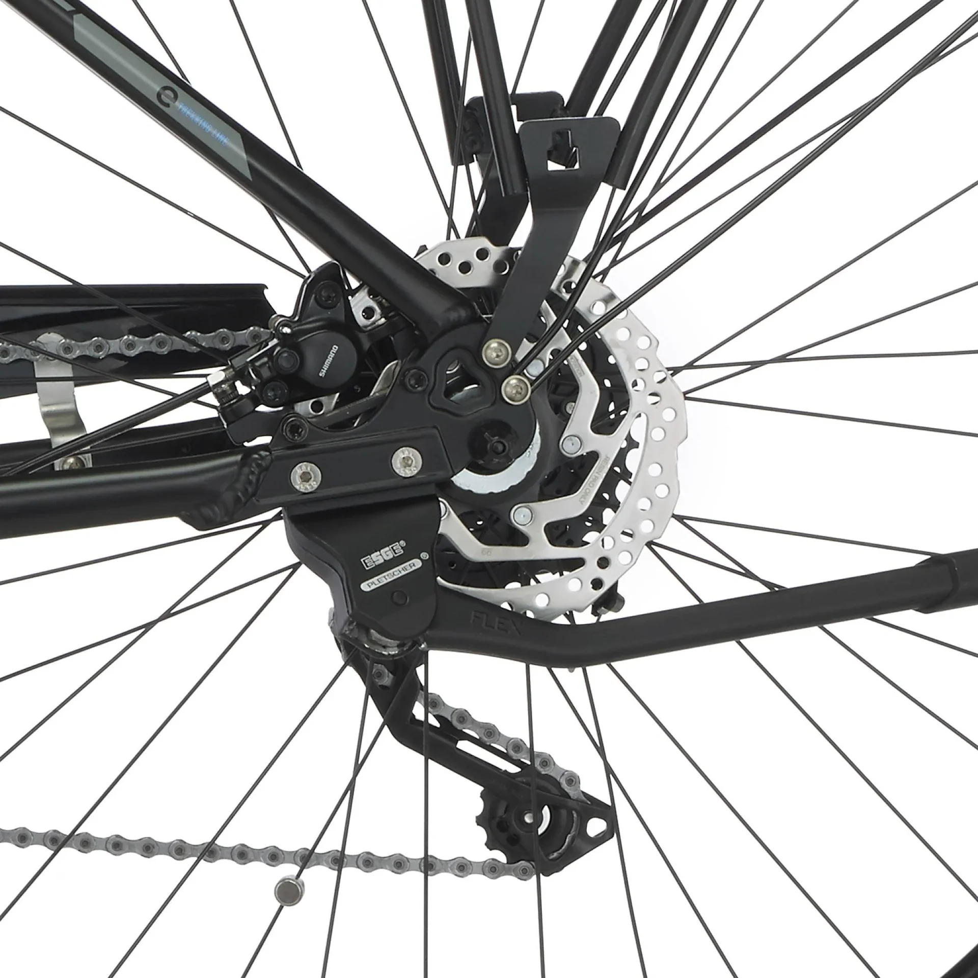 Damen E-Bike Trekking, 28 Zoll, Rahmengröße 44 cm, 10-Gang Kettenschaltung, schwarz matt, VIATOR ETD 1861 - 4