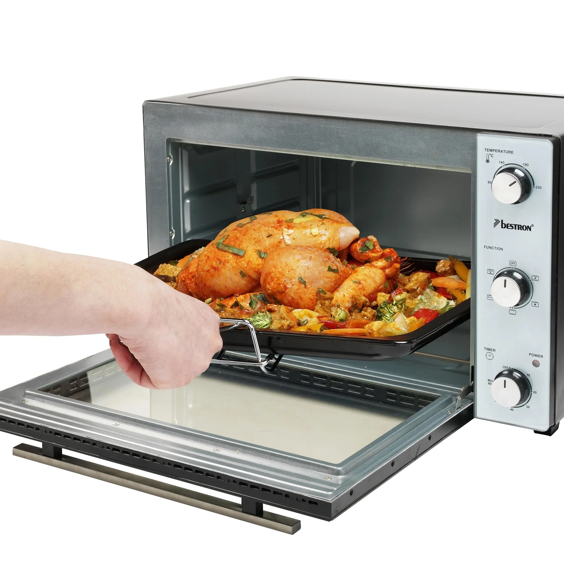 Grill-Backofen mit Drehspieß, Umluftfunktion, 55 Liter, 2000 Watt - 8