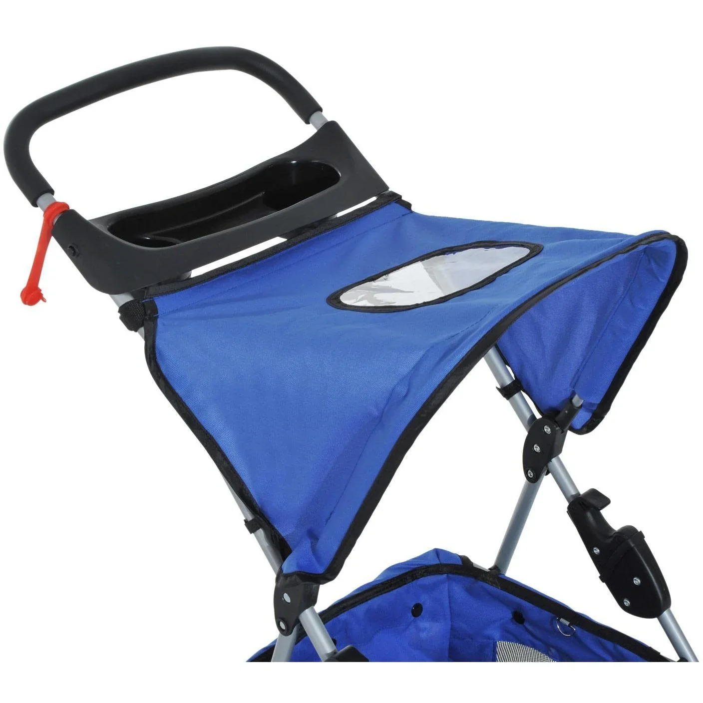 Hundebuggy Hundewagen mit Sonnendach Stahl Blau - 2