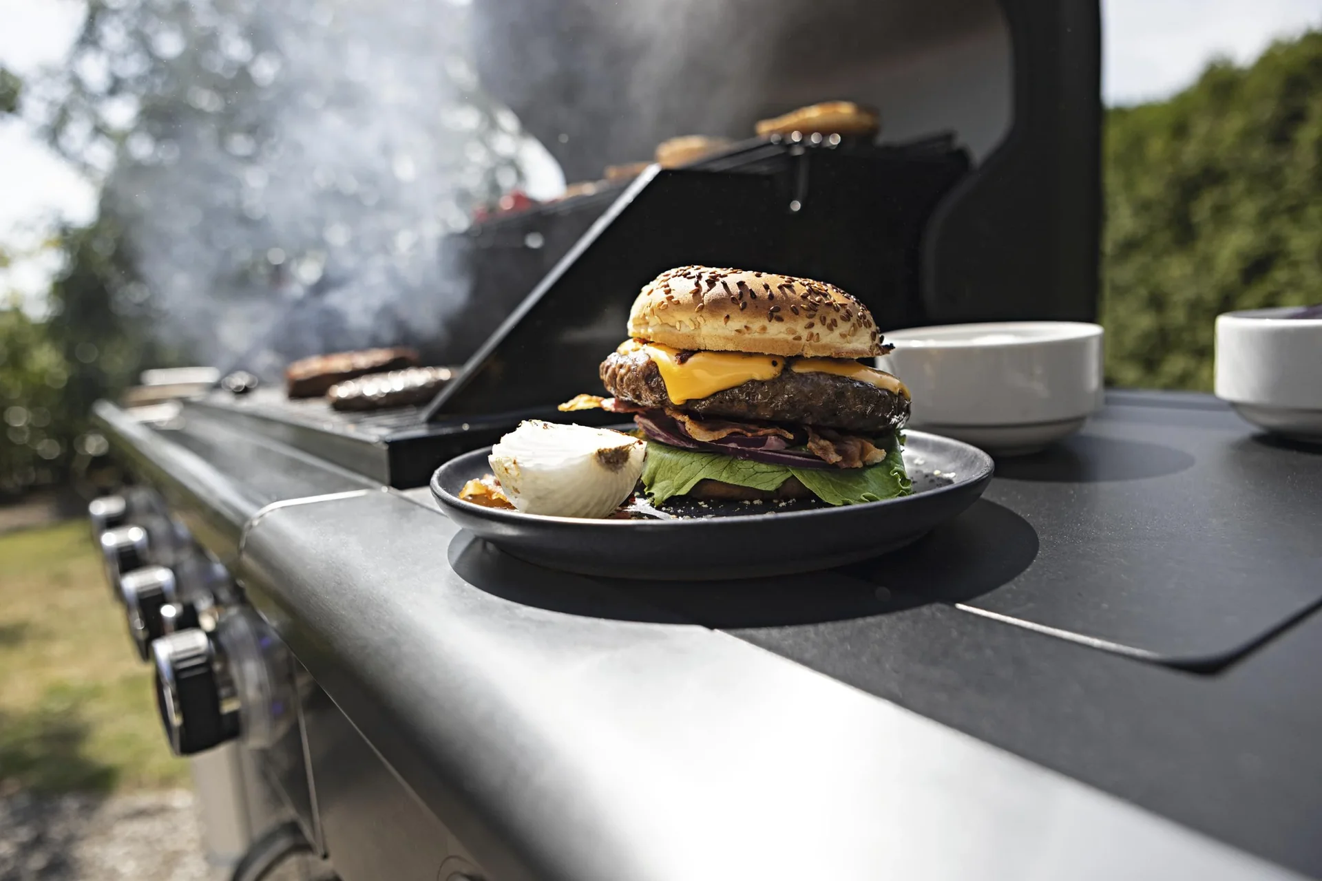 Gas- & Holzkohlegrill, Triton 4.1 coaL, 4 einstellbare Brenner - 2