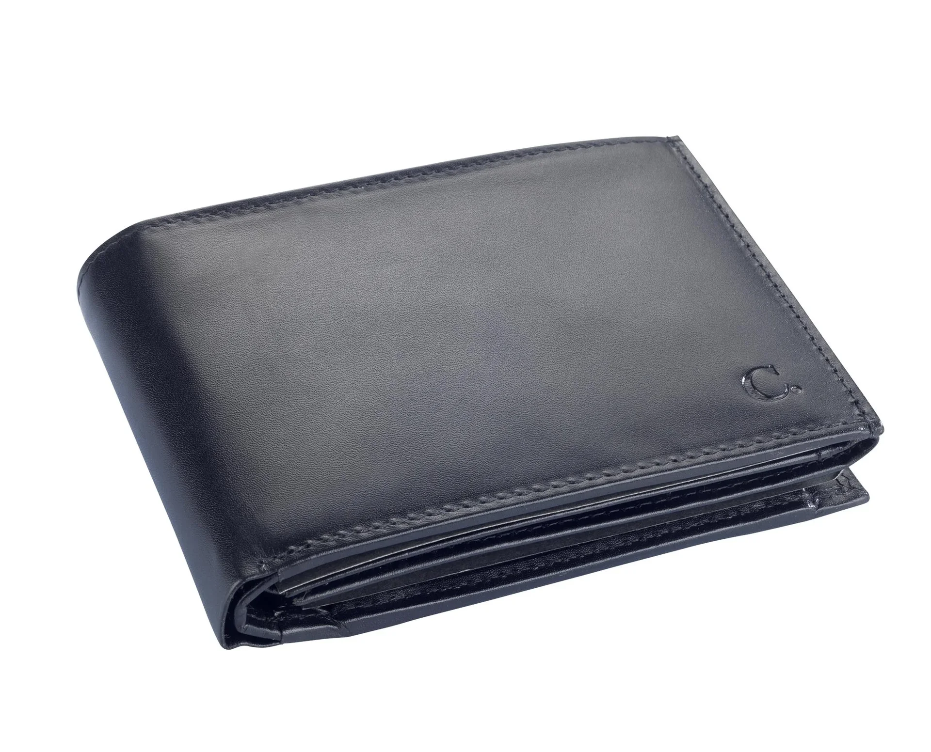 Kombi-Geldbörse "Chevirex", 12 x 9 x 2,5 cm, Echtleder, Schwarz - 5