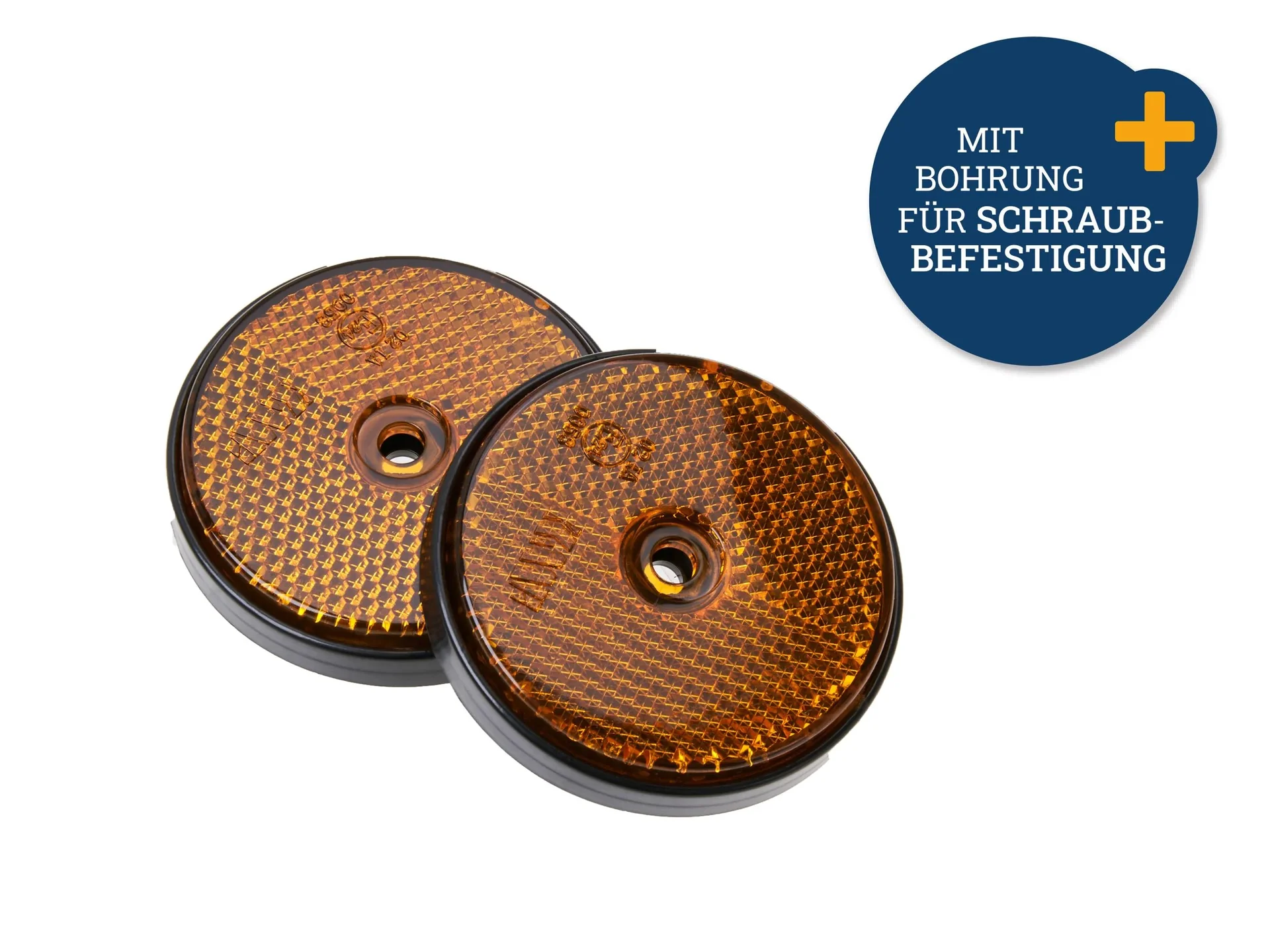 Reflektor, orange, rund, 2 Stück - 2