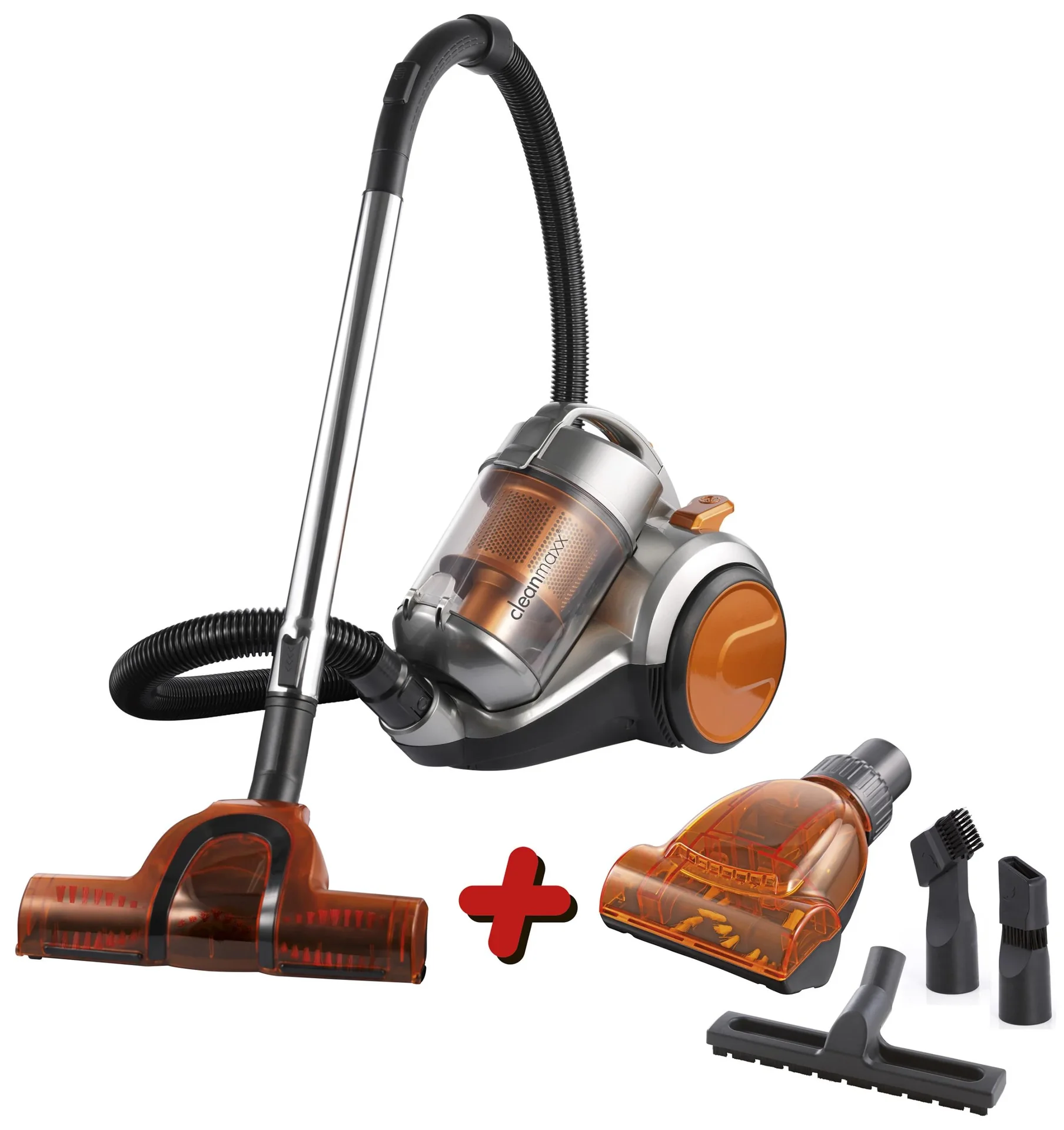 Zyklon-Staubsauger "Pet Star", mit 6-teiligem Jumbo-Düsen-Set, inklusive Tierhaardüse, 700 Watt, Silberfarben/ Orange - 9