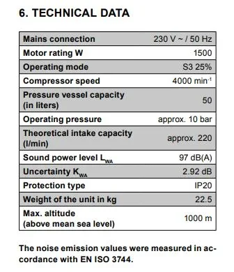 KOMPRESSOR 50L HC51V 10BAR - 1