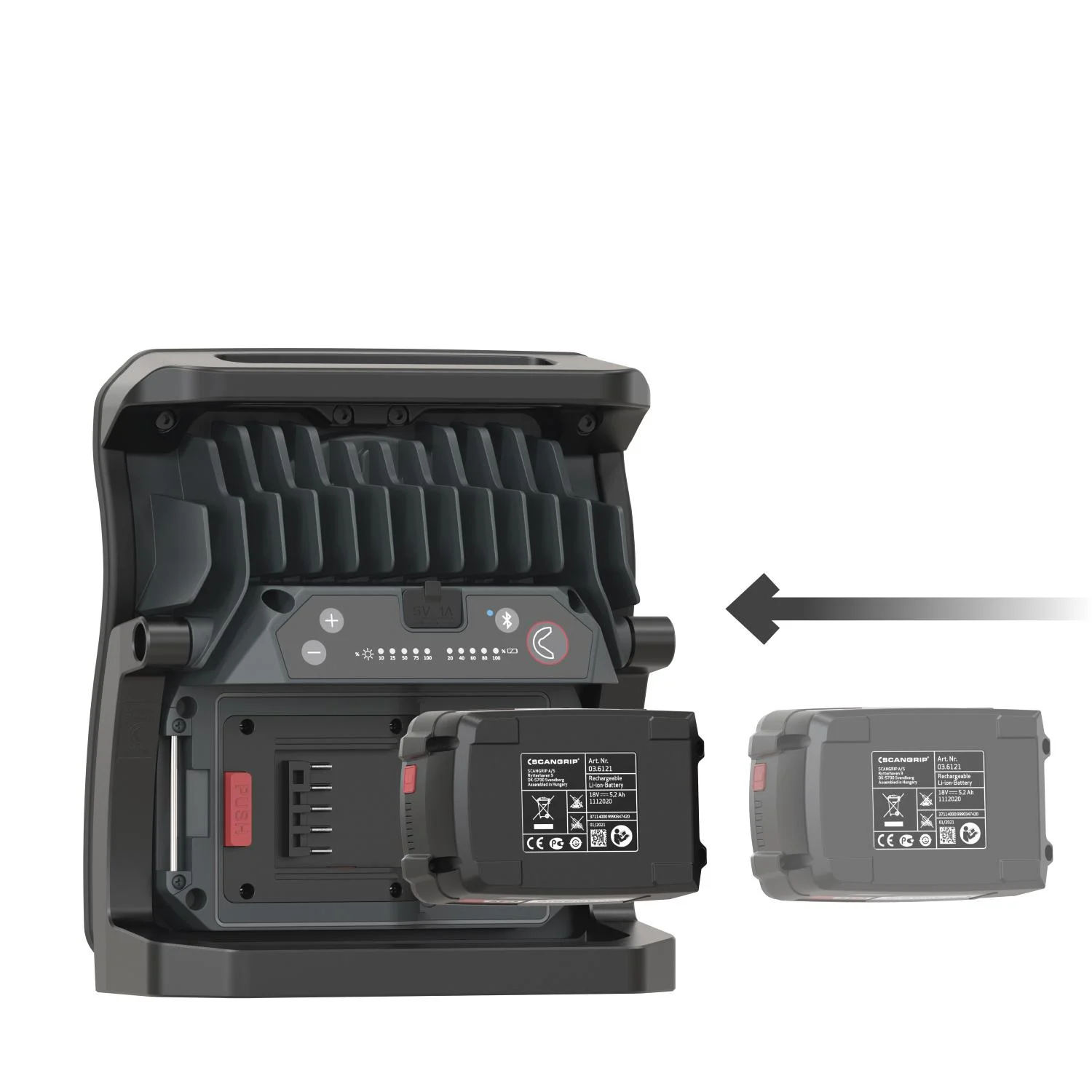 Handflutlichtstrahler NOVA 10 CAS + Scangrip CAS Netzgerät + abnehmbarem Diffuser L - 2