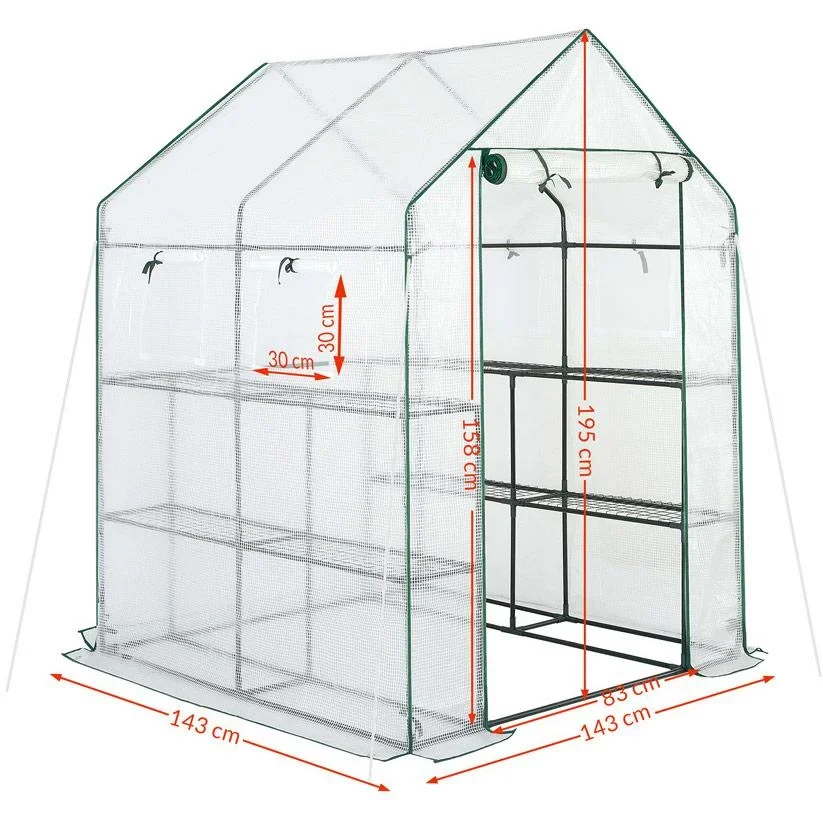 Gewächshaus Folly 195x143x143cm - 0