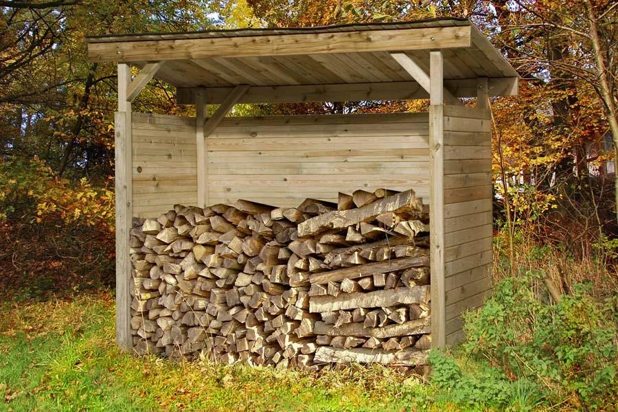 Brennholzlager, Gr. 2, 19 mm, offen, Glattkantbretter, 274 x 131 cm - 0