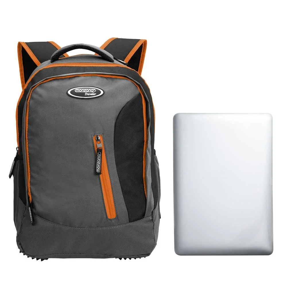 Sport- und Freizeit Rucksack 35L grau/orange - 2