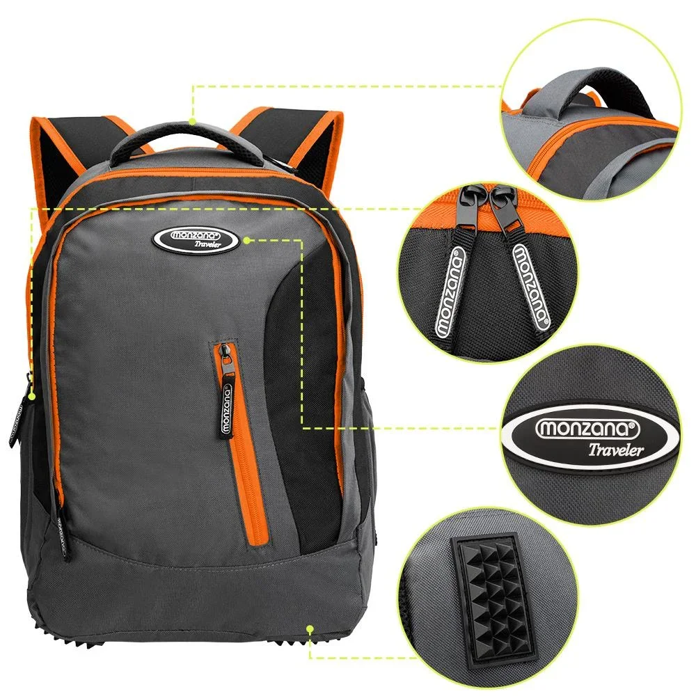 Sport- und Freizeit Rucksack 35L grau/orange - 4