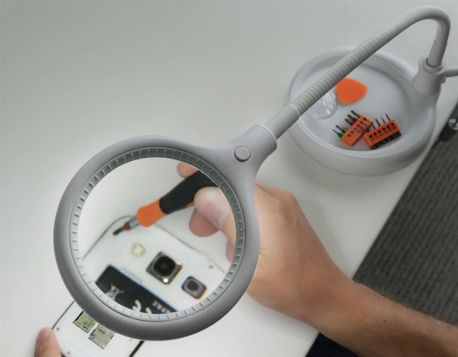 LED Stand/Klemm-Lupenleuchte, 6 W - 4