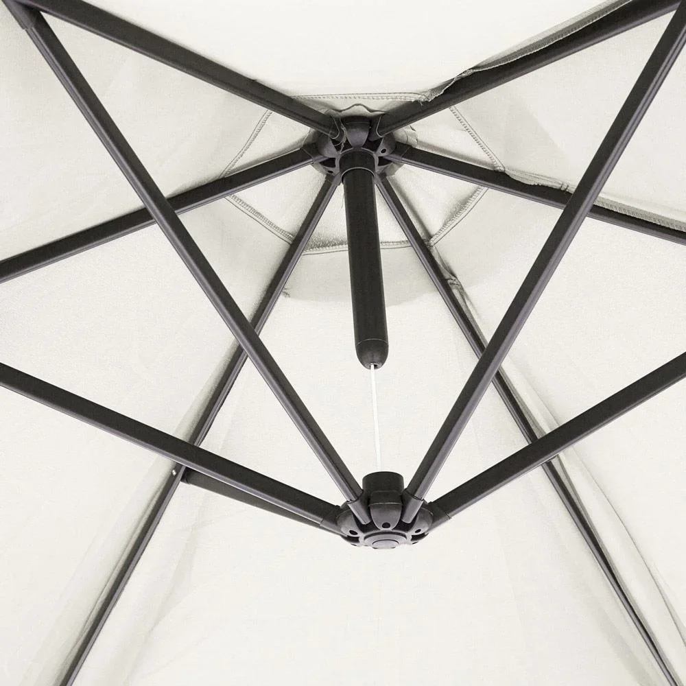 Sonnenschirm Aluminium Ø 300cm Creme mit UV-Schutz 40+ - 1