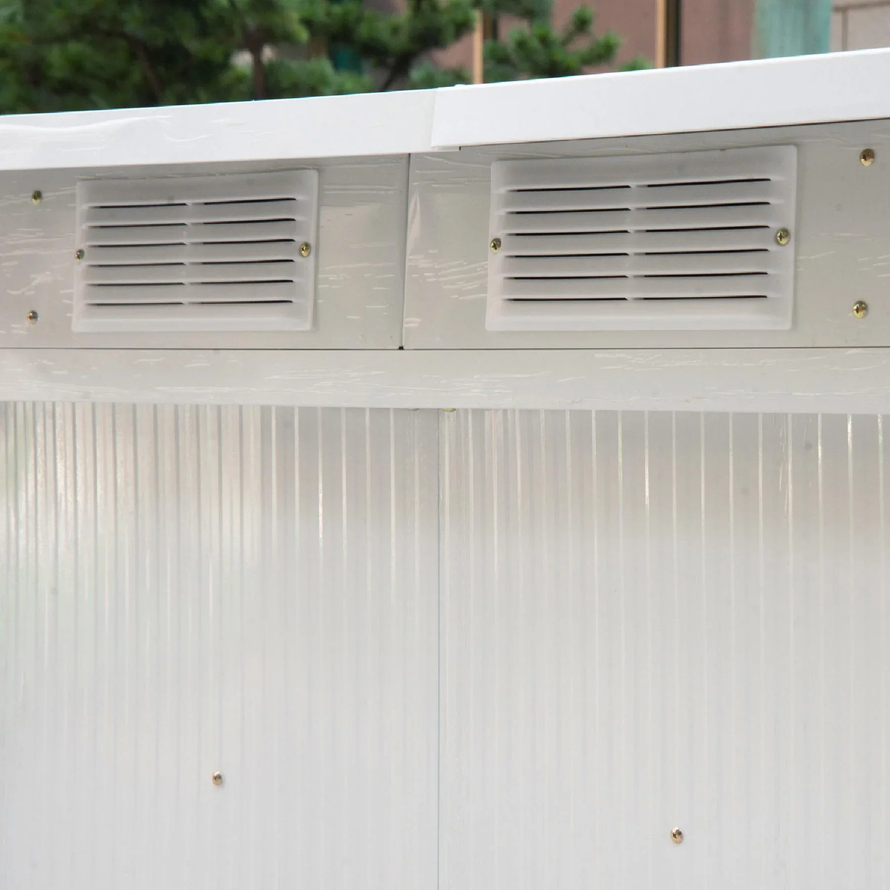 Metall Gerätehaus Gartenhaus Geräteschuppen Geräteschrank Metallhütte Pultdach verzinkt Grün 277 x 130 x 173 cm - 5