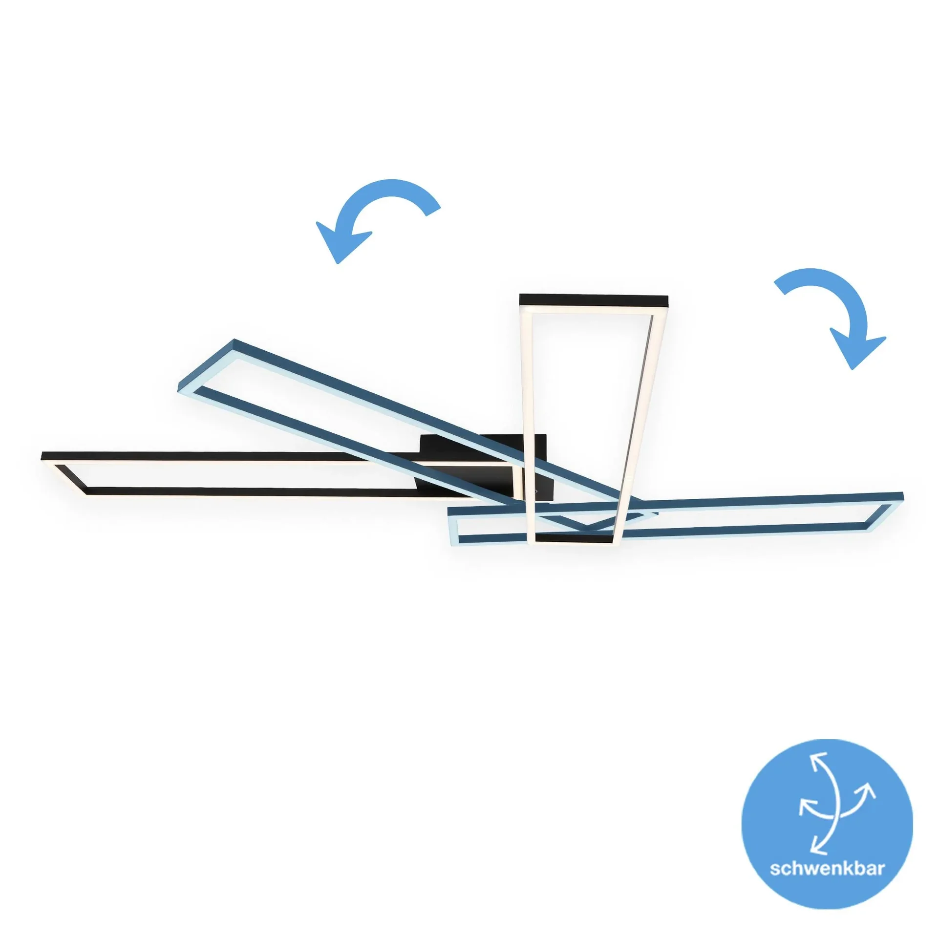 LED Wand- und Deckenleuchte, 110 cm, CCT, 4400 Lumen, 40 Watt, schwarz - 2