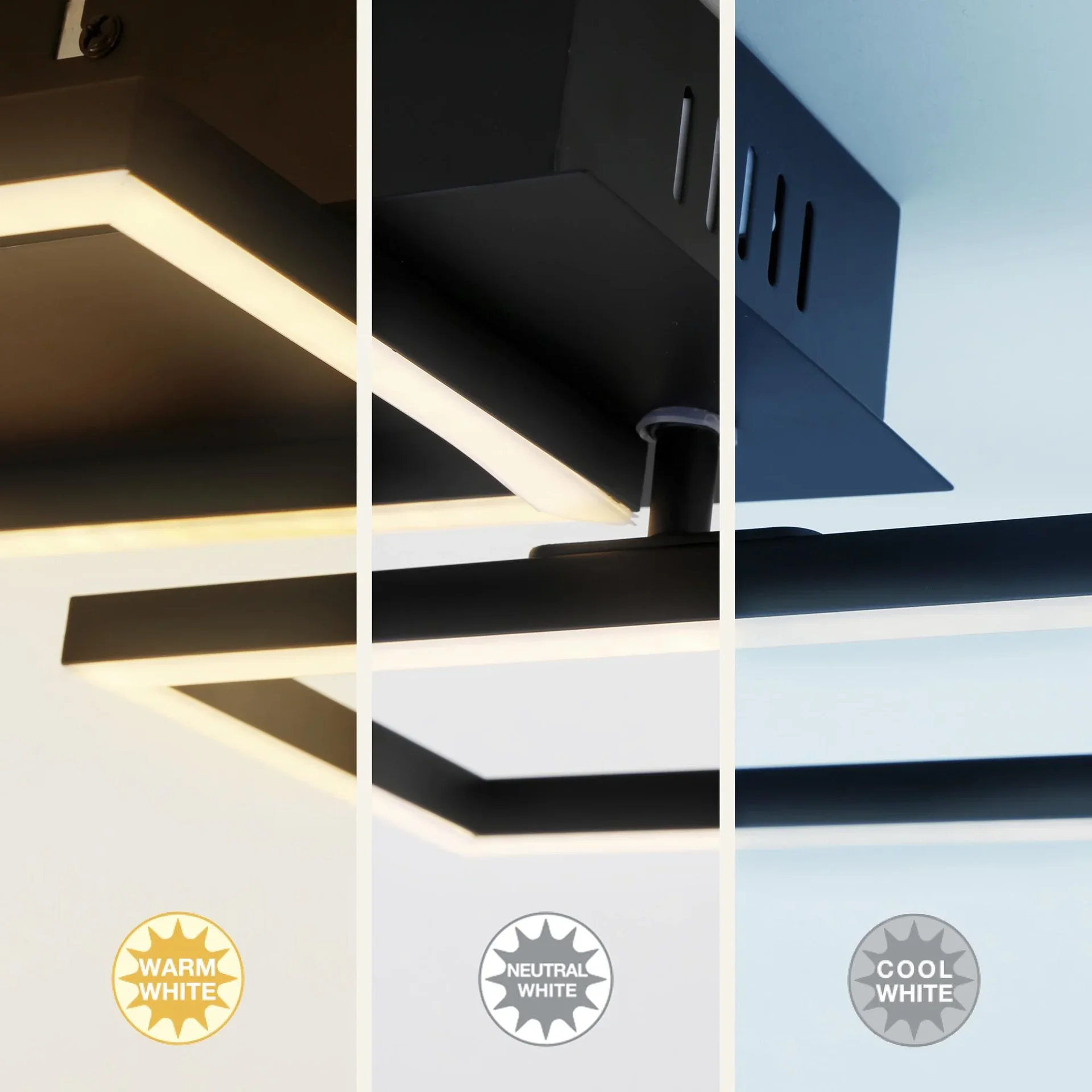 LED Wand- und Deckenleuchte, 110 cm, CCT, 4400 Lumen, 40 Watt, schwarz - 5