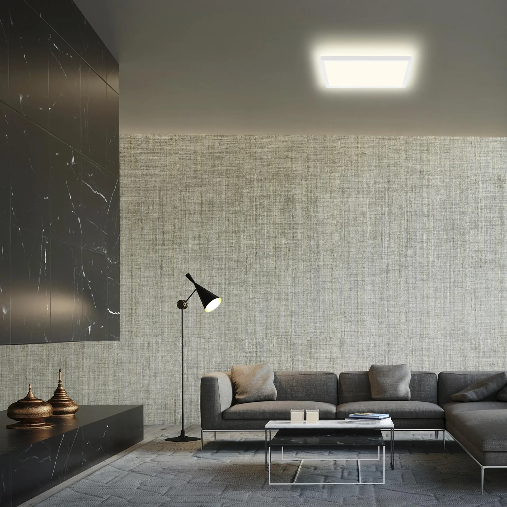 Ultraflaches LED Panel, viereckig, 29,3 cm, 2400 Lumen, 18 Watt, weiß - 5