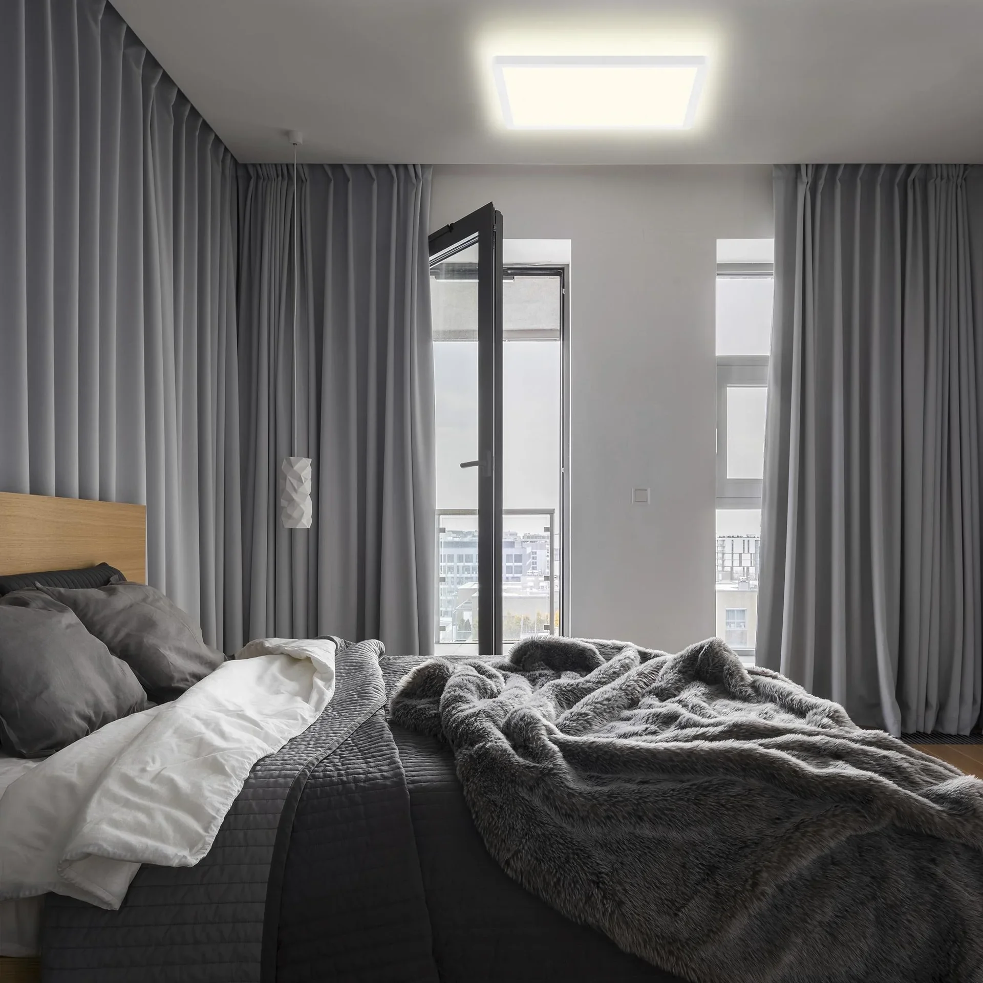 Ultraflaches LED Panel, viereckig, 29,3 cm, 2400 Lumen, 18 Watt, weiß - 7