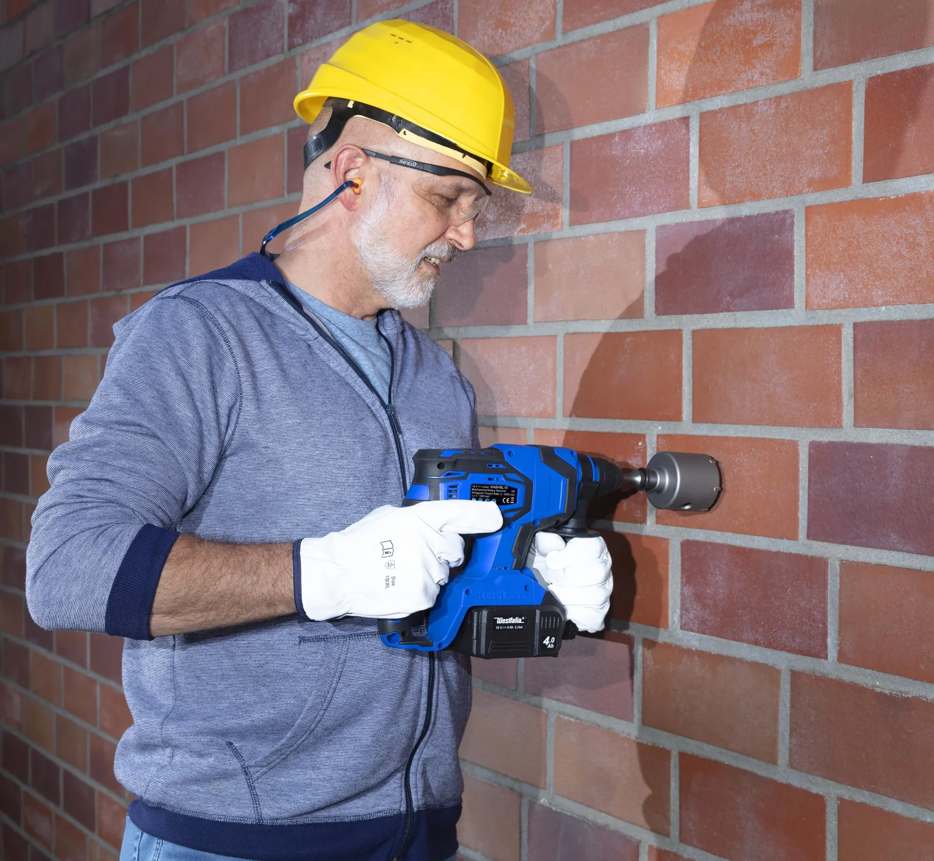 Akku Bohrhammer 18 Volt Li-Ion WABHBL18 -ohne Akku und Ladegerät- - 2