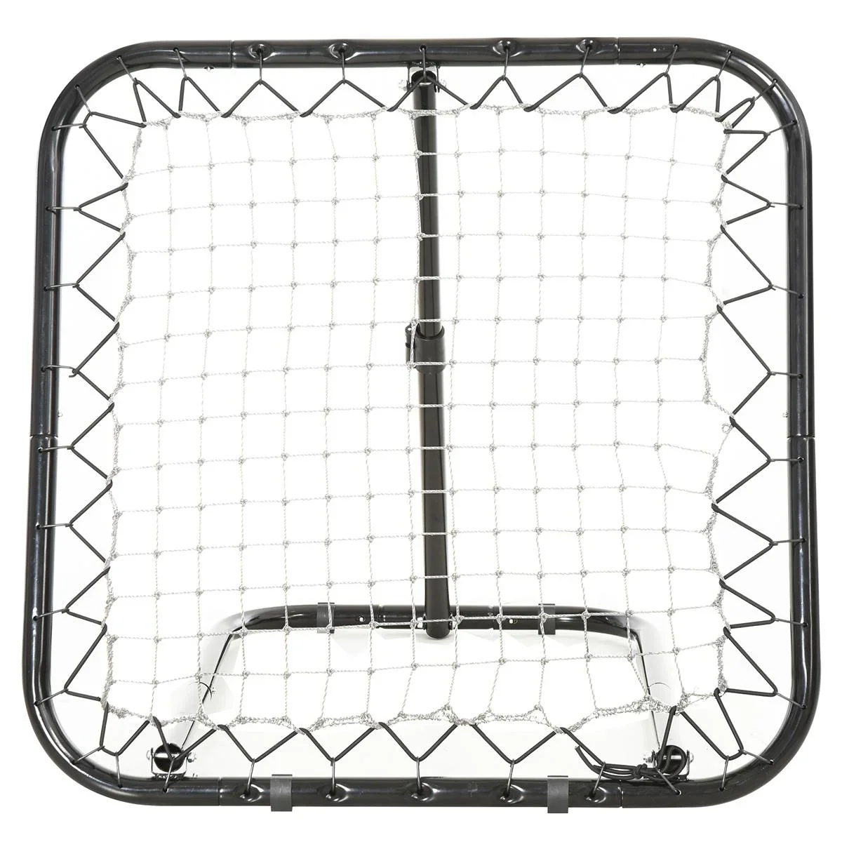 Baseball Rebounder Kickback Tor Rückprallwand Netz Rückprall Faltbar Metall+PE Schwarz 78 x 84 x 65-78 cm - 2