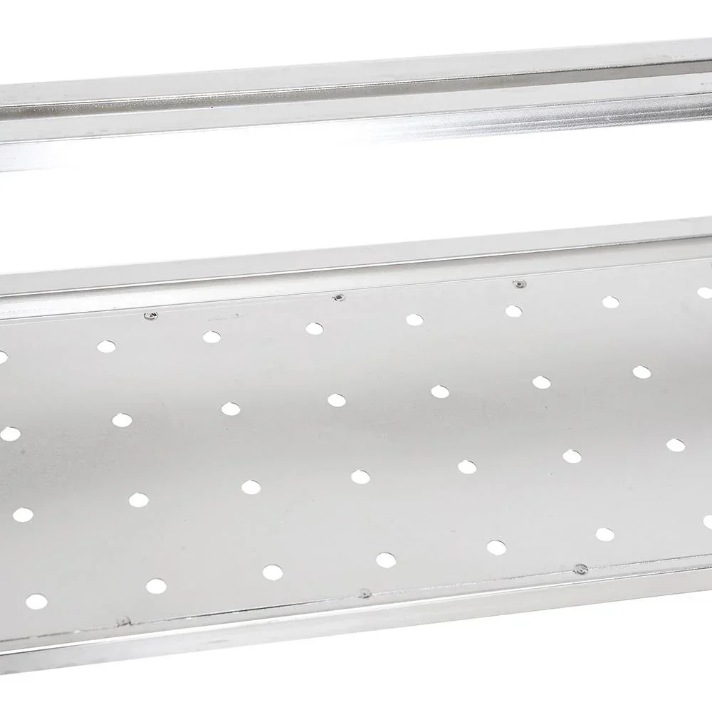 Küchenregal Standregal Wandregale 2 Ablagen mit 6 Haken Multifunktions Edelstahl Silber L50 x B22 x H42cm - 3