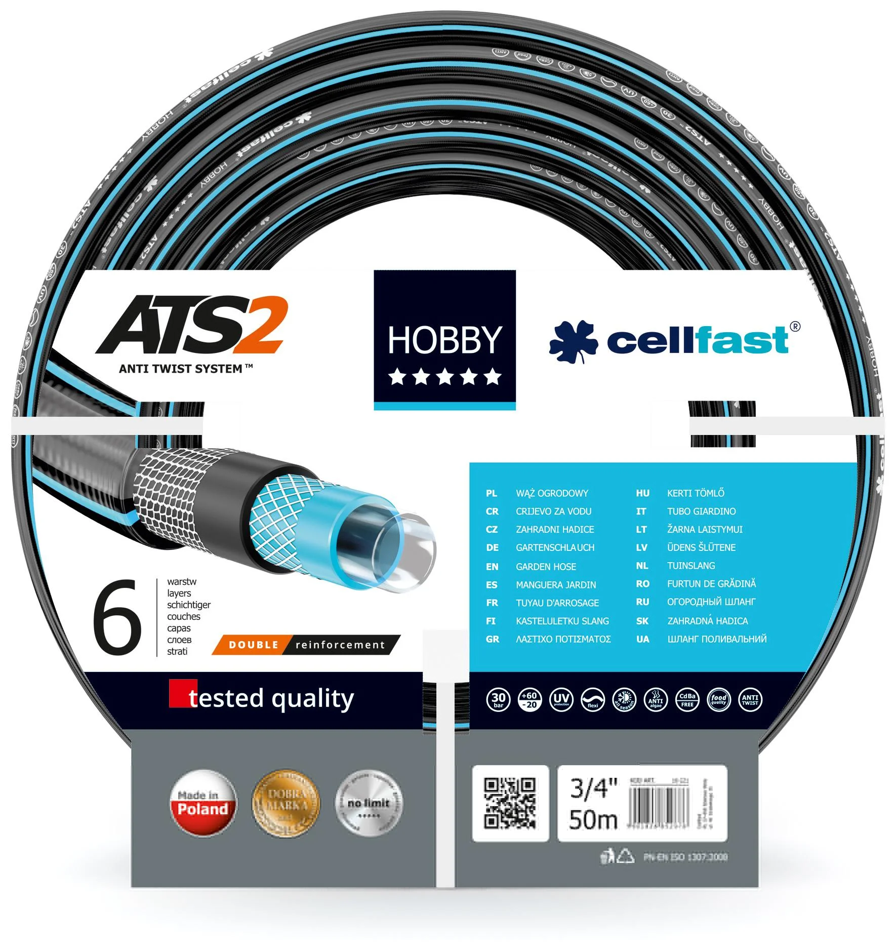 Gartenschlauch HOBBY 3/4" - Länge 50m - 1