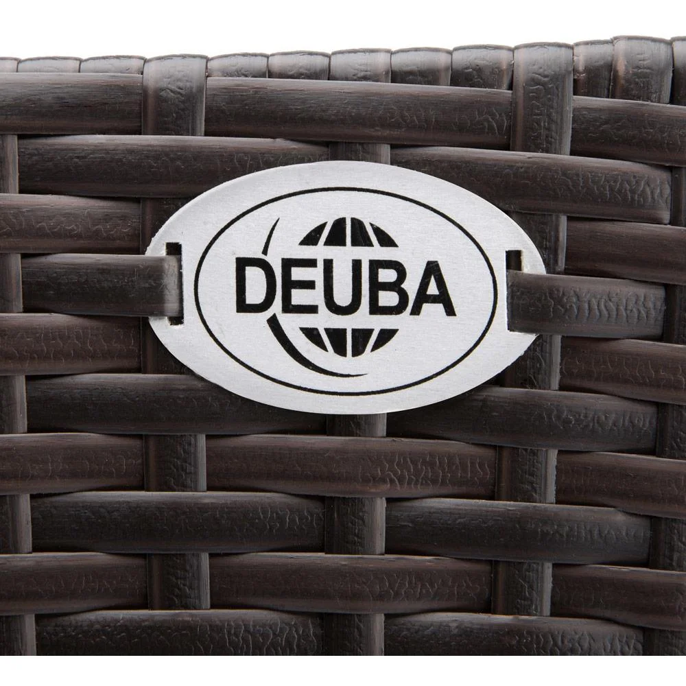 Polyrattan Pflanzgefäß - 2er Set - Braun - 3