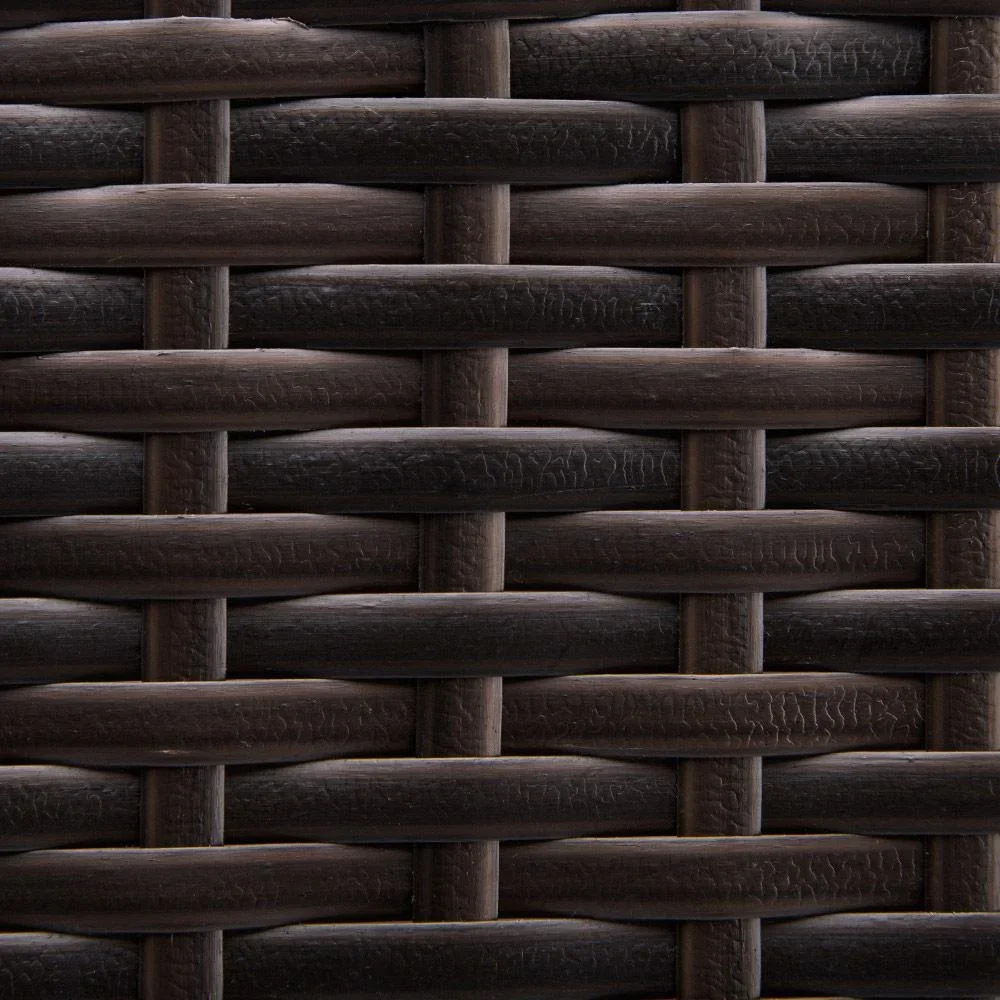 Polyrattan Pflanzgefäß - 2er Set - Braun - 6