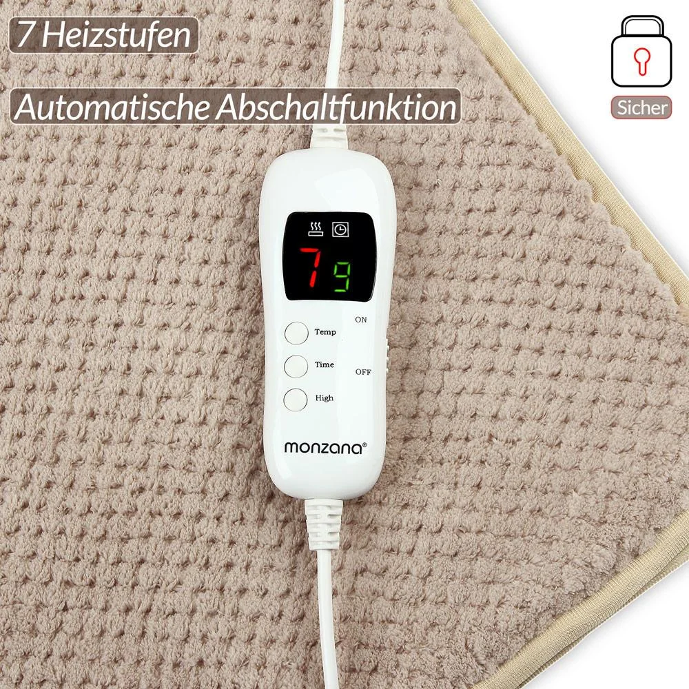 Heizdecke 3-lagig 7 Heizstufen - 150x80cm - 2