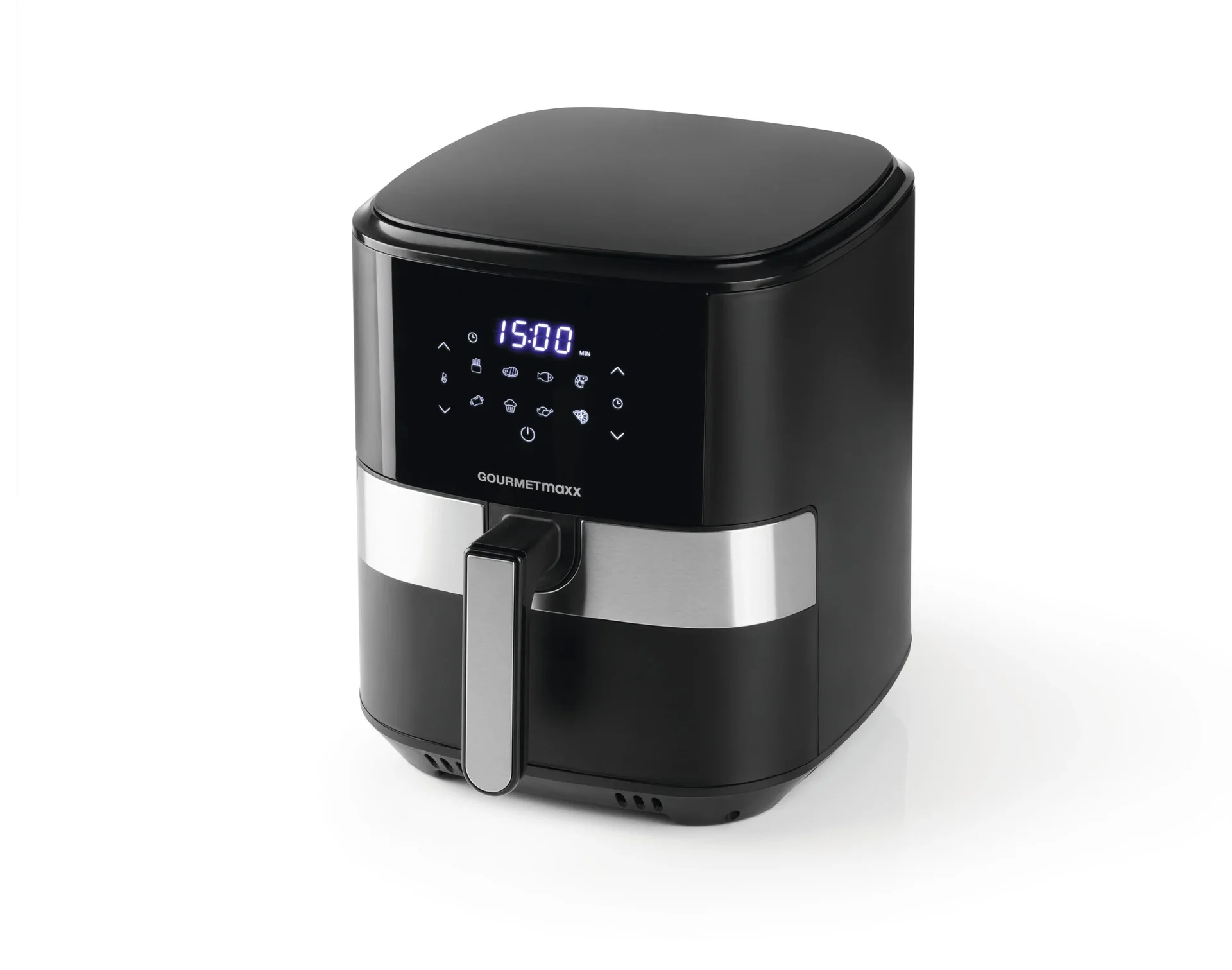 Heißluft-Fritteuse Digital, 6,2 Liter, 1500 Watt, Schwarz - 3