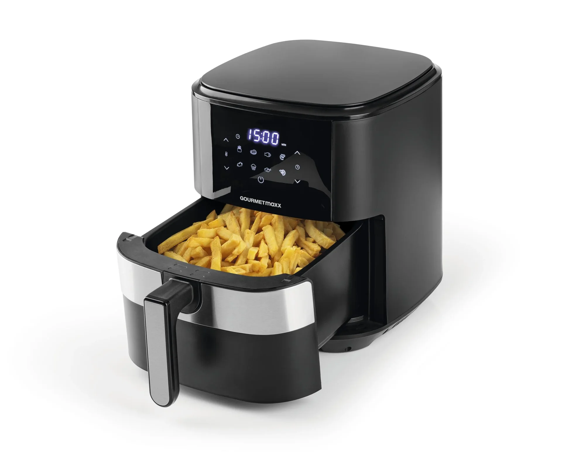 Heißluft-Fritteuse Digital, 6,2 Liter, 1500 Watt, Schwarz - 5