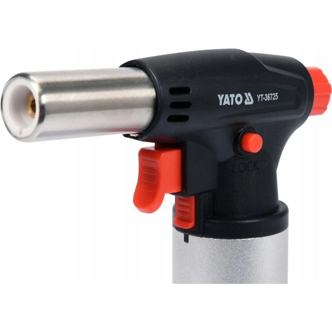 Crème brulee Brenner mit Nachfüllgas - mit Piezo-Zündung - 200W - mit Sperrfunktion - 1