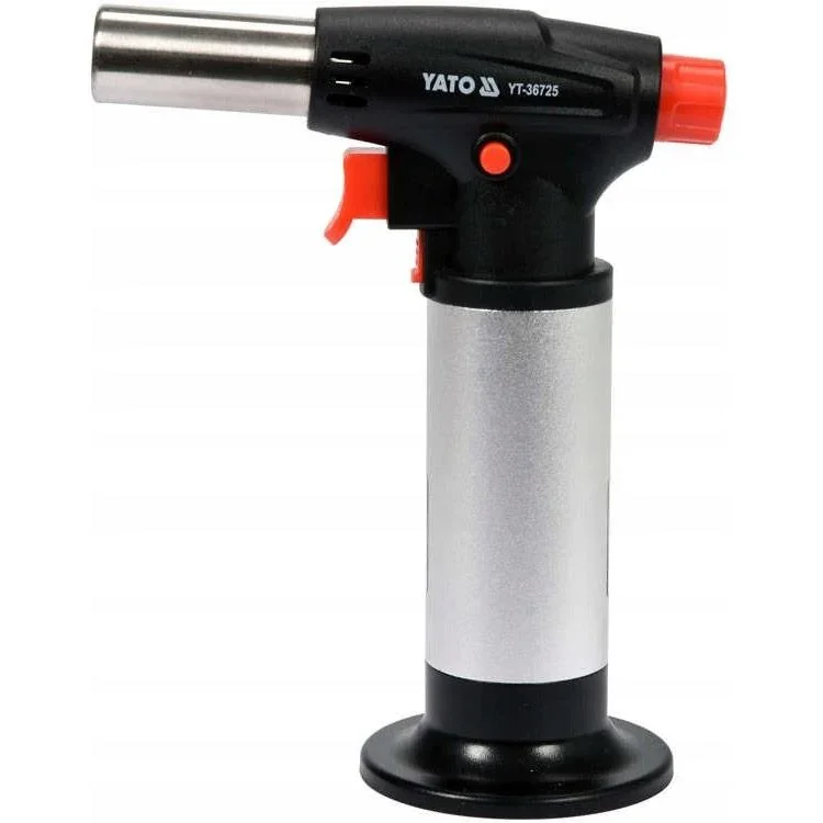 Crème brulee Brenner mit Nachfüllgas - mit Piezo-Zündung - 200W - mit Sperrfunktion - 3