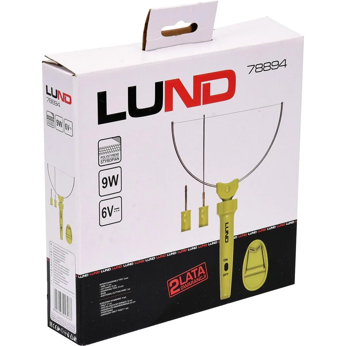 Lötkolben - Styroporschneider - 9W - 6V - Kabellos mit Halter - 3