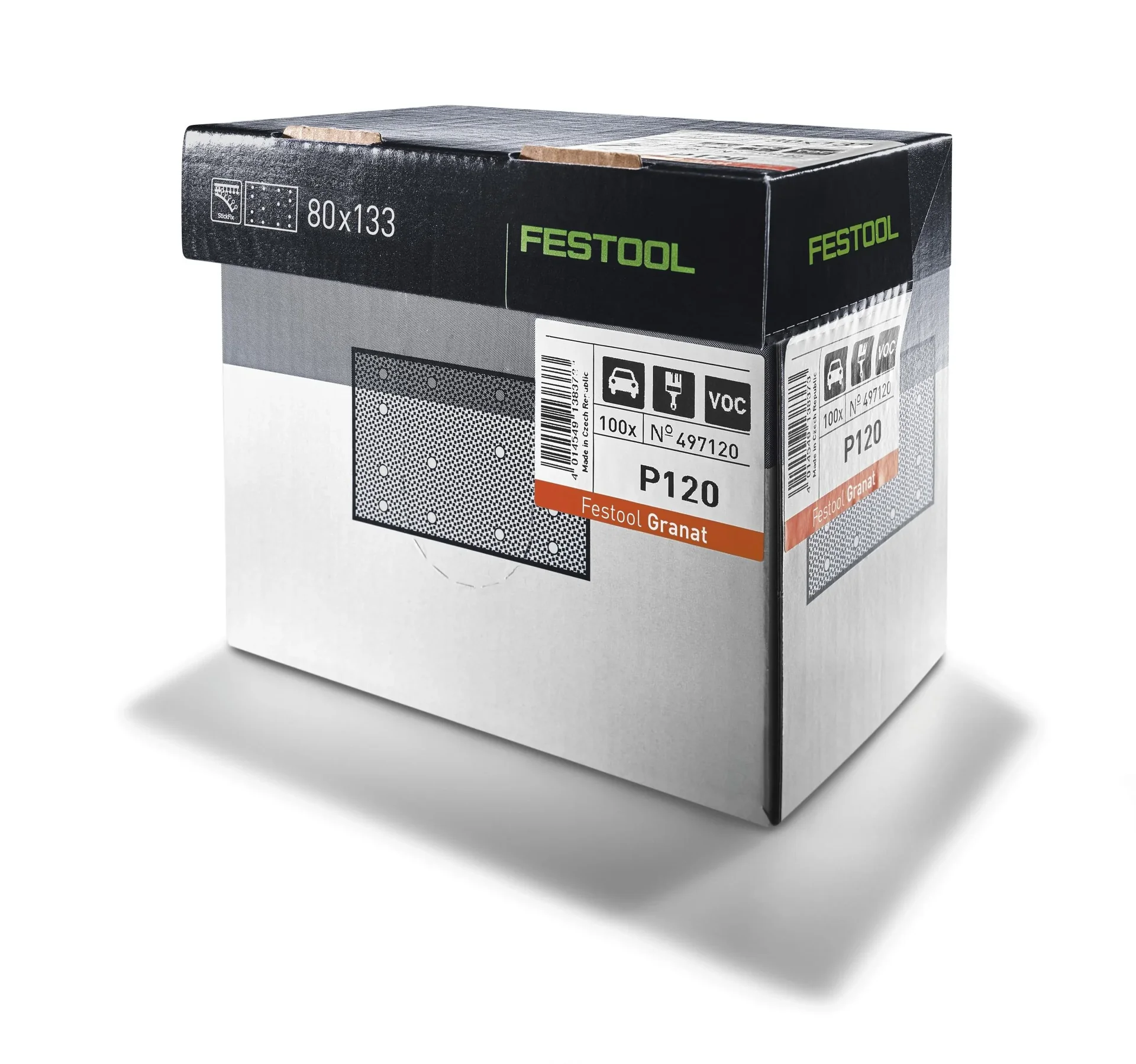 Schleifstreifen STF 80 x 133 P 80, 50 Stück - 1