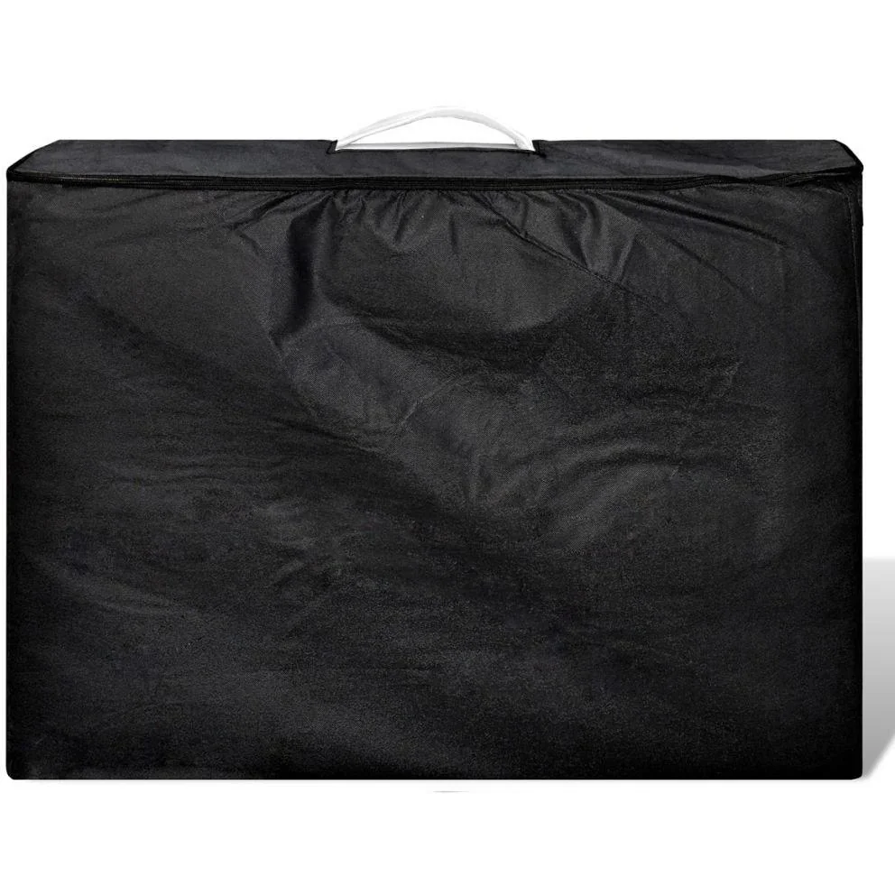 Klappbarer Massagetisch mit 2 Zonen Aluminiumrahmen cremeweiß - 0